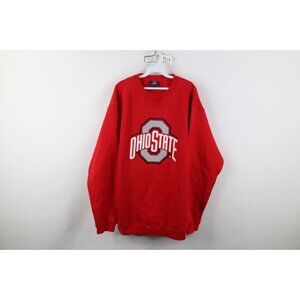 Vtg 90s Y2K Mens Large Spell Out Ohio State University Crewneck Sweatshirt Red